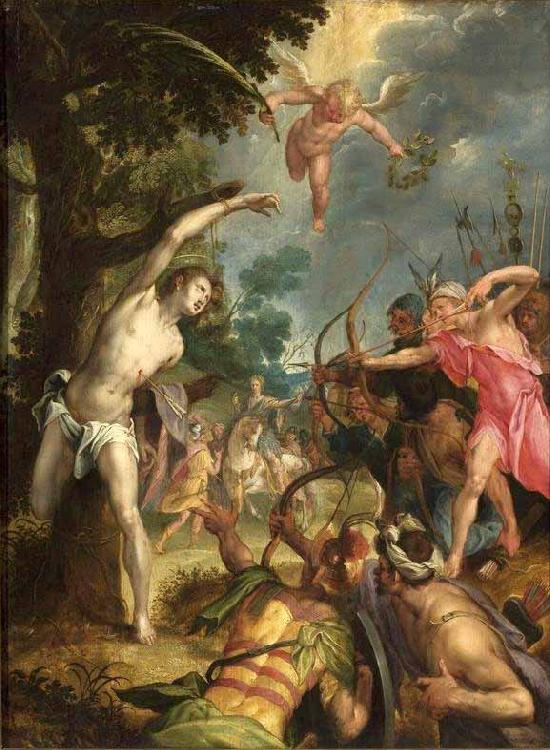 Hans von Aachen Martyrdom of Saint Sebastian oil painting image
